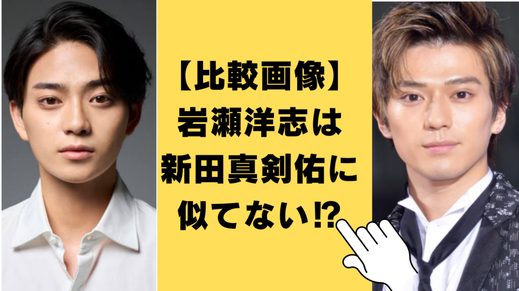 【比較画像】岩瀬洋志は新田真剣佑に似てない⁉似てる芸能人５選！